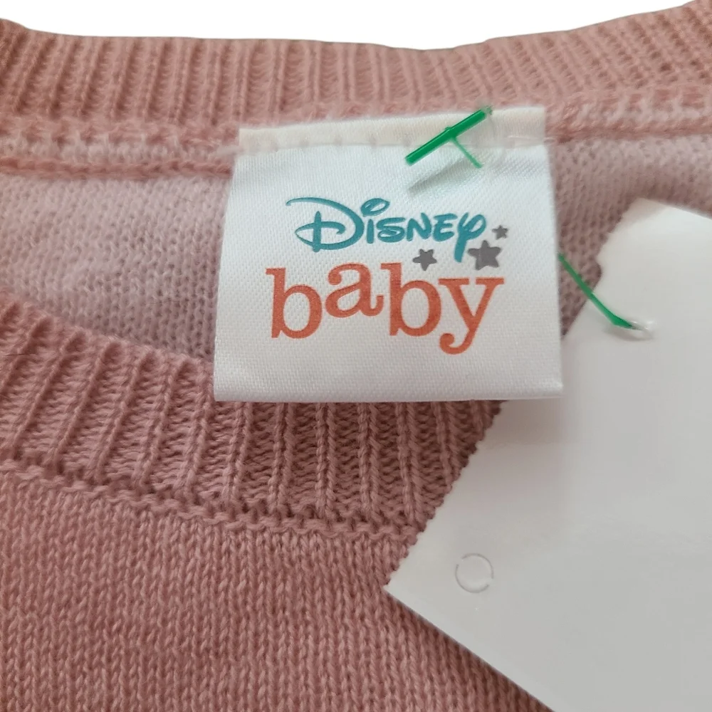 Disney Sweater For Newborn Baby Pink Minnie‎ Mouse Infant Size 0-3 Months NEW